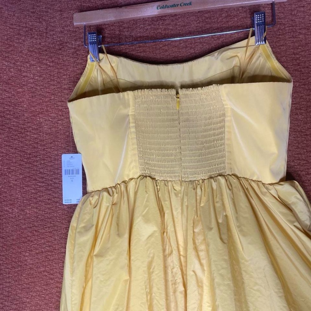 NWT Modern Anthropologie Yellow Corset Hi Low Bubble Skirt Dress, Size S. - Picture 7 of 8
